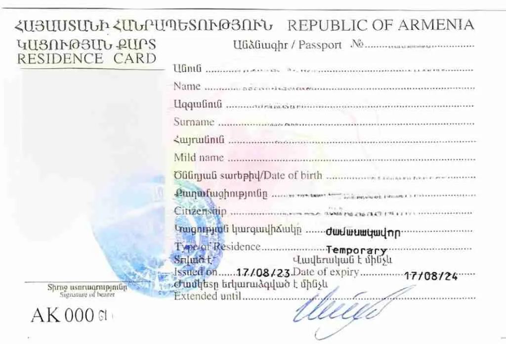 Armenia Temporary and Permanent Residency | Armenian Lawyer