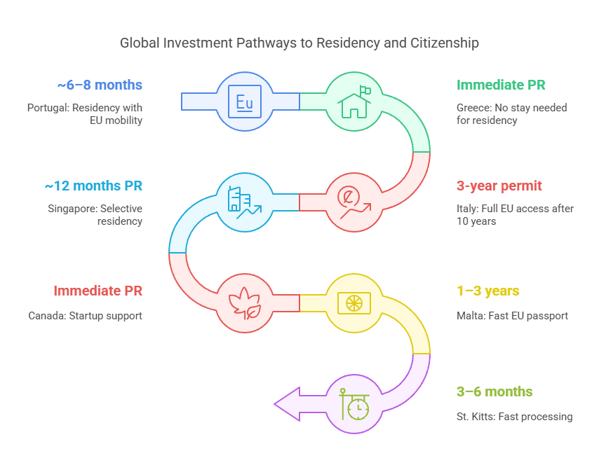 Армянский юрист | Лучшие страны для инвестирования в местные проекты и стартапы для получения вида на жительство или гражданства