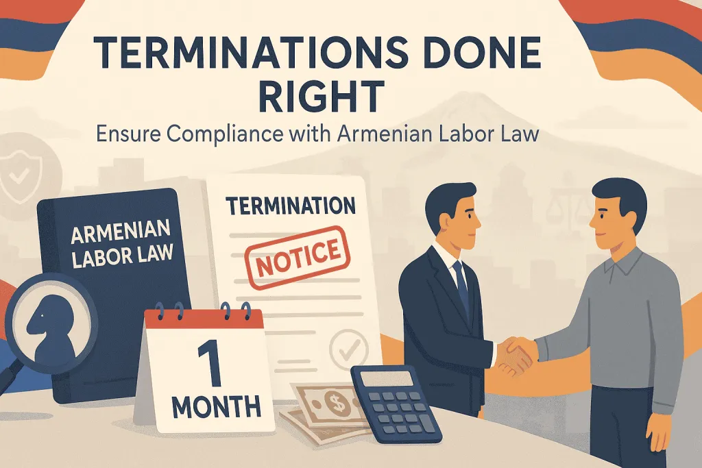 دليل إنهاء الخدمة في أرمينيا: المتطلبات القانونية وأفضل الممارسات
