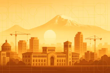 Guide d'investissement immobilier sur plan en Arménie présentant les projets de développement et de construction du skyline d'Erevan pour les investisseurs étrangers