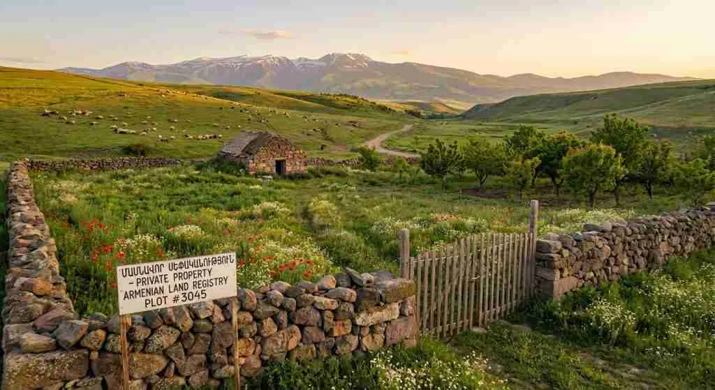 Живописный вид на Армению с горами на заднем плане.