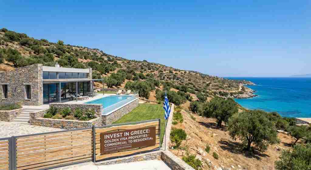A modern residential property in Greece with natural landscapes.