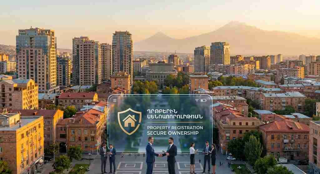 现代亚美尼亚城市景观，住宅建筑体现了产权归属感。