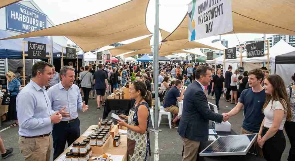 Активная новозеландская торговая площадка с различными предприятиями и заинтересованными инвесторами.