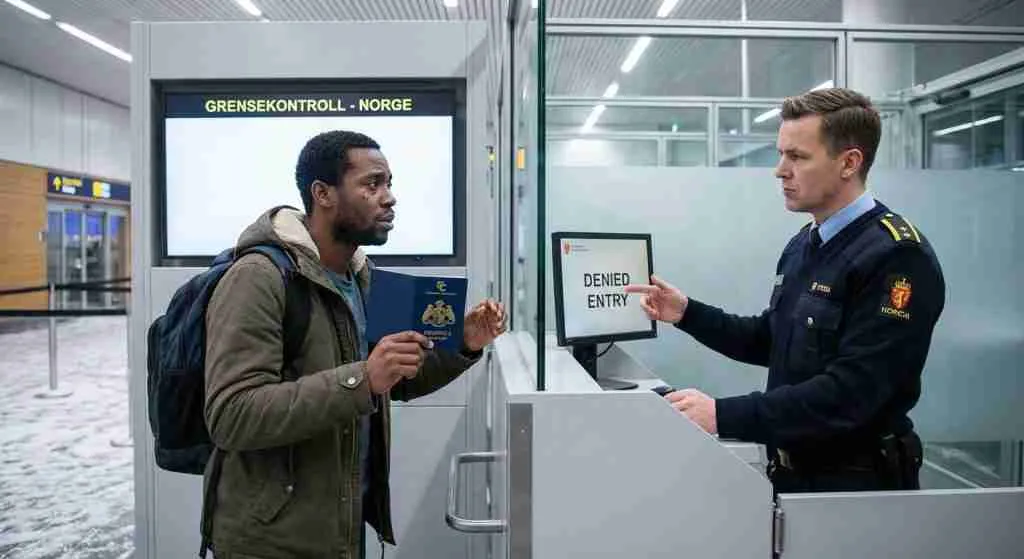 A Caribbean CBI passport presented at an international border checkpoint.