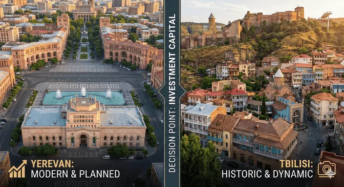 Երևանի և Թբիլիսիի քաղաքային կենտրոնների օդային համեմատություն՝ օտարերկրյա անշարժ գույքի ներդրումների վերլուծության համար